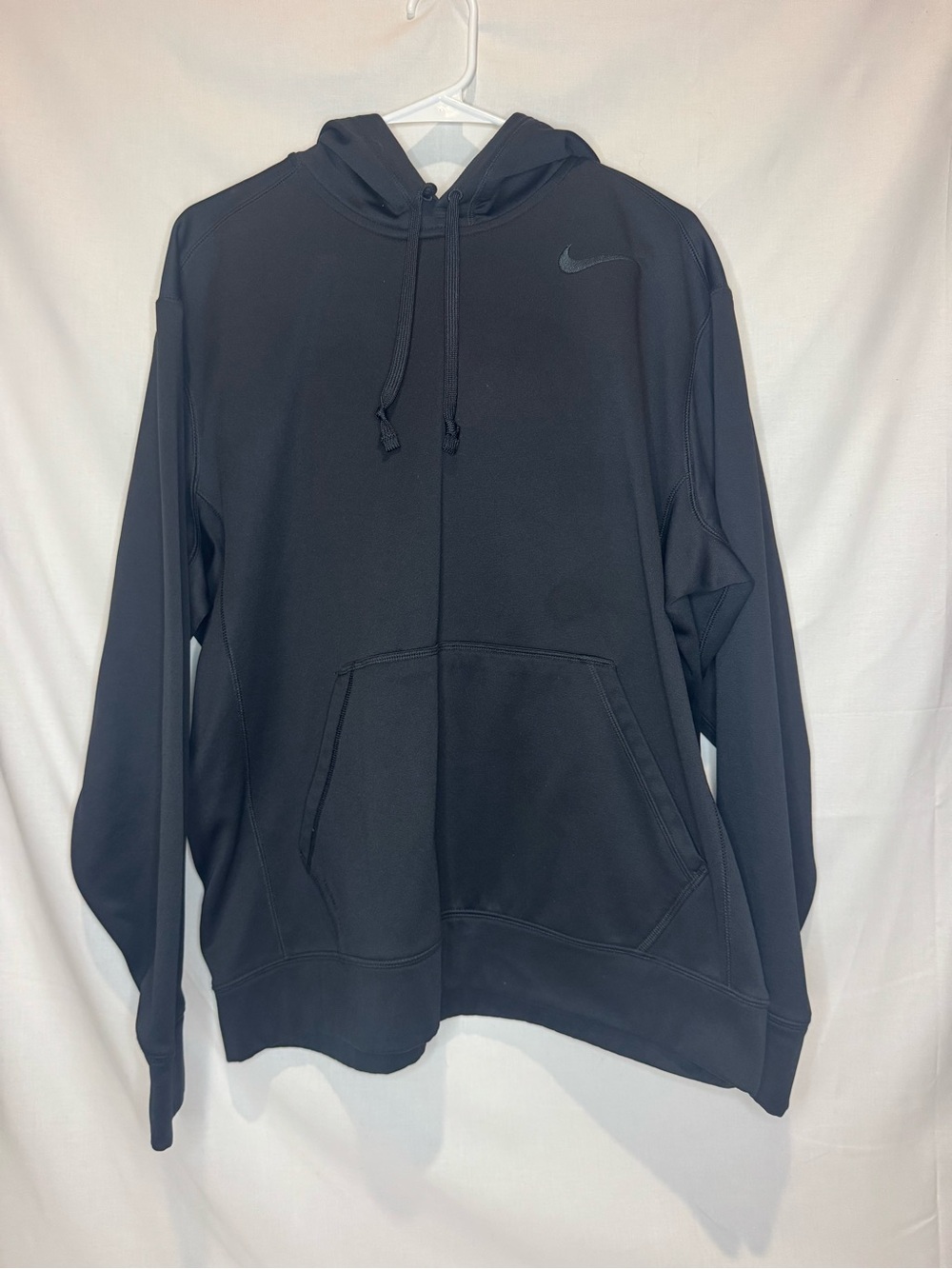 Nike Therma-FIT Hoodie Men’s XL Black Pullover Performance Sweatshirt Swoosh